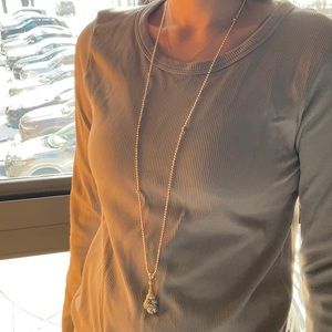 Lagos sterling silver & 18k gold torsade long pendant